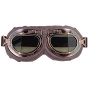 Resim Çay Dilimleri Vintage Pilot Tarzı Cruiser Scooter Motosiklet Gözlükleri Yarım Kask Gözlükleri 