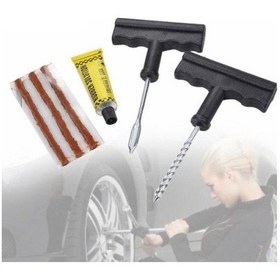 Resim Fitil Atma Seti Motosiklet Otomobil Bisiklet Scooter Araba Lastik Tamiri Set Lastik Tamir Kiti 