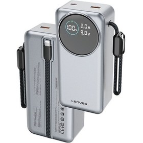 Resim Lenyes Px3004d Dijital Led Ekranlı Lightning Kablolu Powerbank 22.5w 30.000mah Gümüş 