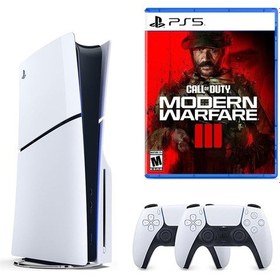 Resim Sony Playstation 5 Slim 1 TB Standart Edition Konsol + 2 Kol + PS5 Call Of Duty Modern Warfare 3 (İthalatçı Garantili) 