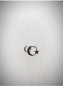 Resim Gümüş Ay Yıldız Rozet 