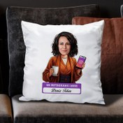Resim Instagramcı Anne Karikatürlü Yastık 