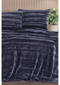 Resim Zebra Casa Cozy Çift Kişilik Battaniye Takımı Lacivert 