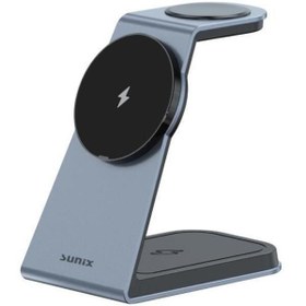 Resim Sunix 3in1 15w Telefon 2,5w Saat 3,5w Kulaklık Kablosuz Şarj Istasyonu Mg-80 