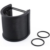 Resim Xindoker Siyah Metal Mikrofon Rüzgarlığı - 80g, 9x8.5x7cm Boyutlarında 