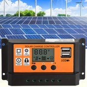 Resim Güneş Enerjili Şarj Kontrol Cihazı - Yüksek Verimli Otomatik 12V/24V LCD Ekranlı, Çift USB Portlu, Çoklu Koruma Sistemleri (Aşırı Şarj Koruması ve Kısa Devre Koruması Dahil), Programlanabilir Zamanlayıcı - Güvenilir, Dayanıklı ve Kullanımı Kolay 