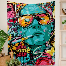 Resim Fear And Loathing Duvar Örtüsü - 160 cm x 220 cm 