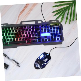 Resim JUNGLEE USB KABLOLU OYUNCU KLAVYE MOUSE SET LED IŞIKLI GAMİNG MOUSE KEYBOARD SET uyumlu 
