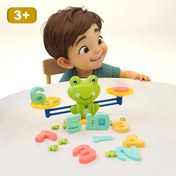 Resim 1 adet Ev Okulu Anaokulu Kurbağa Ölçekli Kartlar Denge Tahtası Oyunu - Giriş Seviyesi Modeli - Okul Öncesi Matematik Öğrenme STEM Oyuncakları Erkek Kız Çocuklar İçin 3+ Yaş Doğum Günleri Noel Tatilleri Eğitici Hediyeler 