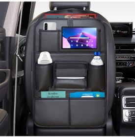 Resim Bod Oto Koltuk Arkası Deri Eşya Düzenleyici Araç İçi Organizer 1 Adet-Siyah 