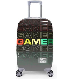 Resim Coral High Gamer Desenli Kabin Boy Valiz 50cm 16546 Çok Renkli 