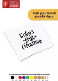 Resim Genel Markalar Babys First Christmas 2 Sticker Oto Motor Laptop Duvar Folyo Sticker 40 X 32 Cm 
