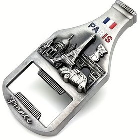Resim 1 Adet Manyetik Şişe Açacağı ve Buzdolabı Mıknatısı - Paris Tasarımı Eiffel Kulesi, Sağlam Çinko Alaşım Bira Kapak Açacağı, Buzdolabı için Manyetik Taban, Mutfak, Partiler - Fransız Temalı Ev Dekoru Hediyesi Noel, Babalar Günü, Yeni Eve Taşınma - Kompakt Şişe Açacağı, Mutfak Aleti, Vintage Estetik, Dayanıklı Yapı, Fonksiyonel Aksesuar, Seyahat Tutkunları İçin 