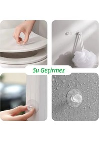 Resim Kristal Görünümlü Klozet Kapak Tutucu Hijyen Aparatı Yapışkanlı 2 Adet Şeffaf 