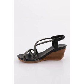 Resim DGN 1046 Kadin Dolgu Taban Çapraz Bantli Sandalet 