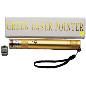 Resim Mcreative LAZER POINTER USB Lİ - GOLD YEŞİL LAZER METAL KASA BEYAZ KUTU (4604) 