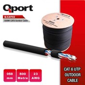 Resim QPORT Q-CAT02 500MT UTP CAT6 OUTDOOR NETWORK KABLO SIYAH 23AWG 0 