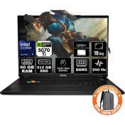 Resim Msı Stealth 18 Hx Aı Intel Core Ultra 9 275HX 40GB 512GB SSD RTX5070TI 12GB Freedos 18" Qhd+ 240Hz Taşınabilir Bilgisayar A2XWHG-024TR-A4 