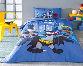 Resim Özdilek Looney Tunes Heroes Tek Kişilik Lisanslı Nevresim Takımı Mavi 