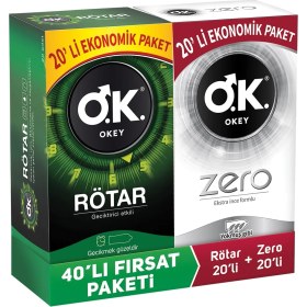 Resim Okey Rötar 20'Li Ve Zero 20'Li Prezervatif 