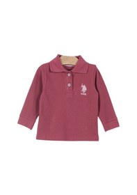 Resim U.S. Polo Assn. Lisanslı Classic Bebek Uzun Kol Yakalı Sweatshirt Gül Kurusu 
