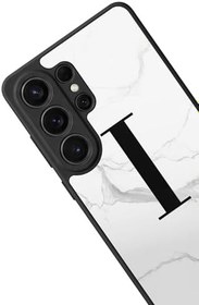 Resim Samsung Galaxy S26 Ultra ile Uyumlu, İ Harfli Tasarımlı, Silikon, Siyah, Glossy Mat 