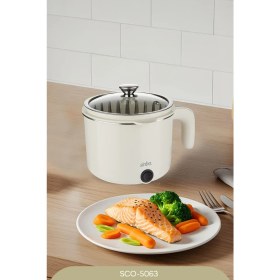 Resim Çok Fonksiyonlu Buharlı Pişirici Ekru - Sağlıklı ve Hızlı Yemek Hazırlama 