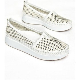 Resim Fox Shoes S540011503 Beyaz Hakiki Deri Kadın Ayakkabı Beyaz 