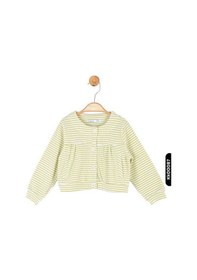 Resim Xo Kids Düğmeli Ksplsmslı Balon Kollu Büzgülü Kız Çocuk Gömlek 9ay-4 Yaş 36609 Ekru - Yeşil 