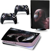 Resim cosy home gift Venom & Spider-man Playstation 5 Standart Disk Edition Sticker Kaplama Seti 