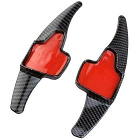 Resim Focus İç Aksesuarları İçin Abs Karbon Fiber Direksiyon Simidi Vites Değiştirme Küreği Uzatma Şekli 