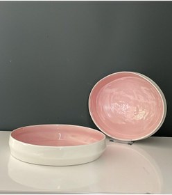 Resim Tantitoni Space Pembe Porselen Derin Yemek Ve Salata Tabağı 24,2 Cm Pembe 