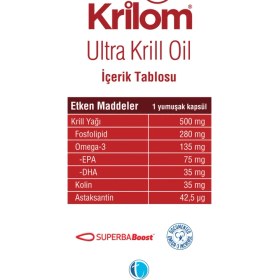 Resim Ultra Krill Oil 30 Yumuşak Kapsül Krill Yağı Omega 3 