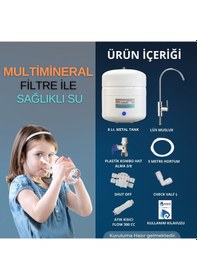 Resim 13 Aşamalı 10L Kapalı Oval Kasa Pompasız Su Arıtma Cihazı 