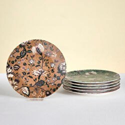 Resim Lorien 6 Parça Porselen Pasta Seti 19 cm 