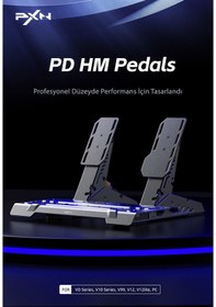 Resim Pxn Pd Hm Hall Manyetik Sensörlü Gaz Ve Fren Pedalı - Tam Metal Profesyonel Yarış Pedalı 