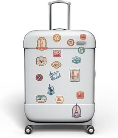 Resim Echo Home Dünya Şehirleri Temalı Laptop Notebook Kask Valiz Sticker Etiket Seti 