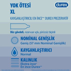 Resim Durex Yok Ötesi Xl 40'lı Ince Prezervatif + Aloe Vera Jel 200ML 