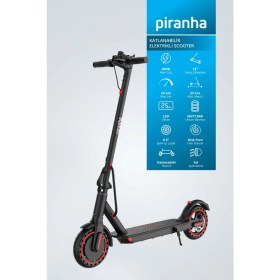 Resim Piranha 5010 500W Elektrikli Scooter | 36V 7.8AH Pil | LED Aydınlatma | LCD Ekran | Uygulama Destekli | Katlanabilir 