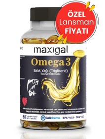 Resim Maxigal Omega 3 Balık Yağı 2000 Mg 60 Kapsül 