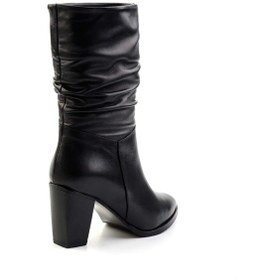 Resim Siyah Hakiki Deri Kadın Bot & Bootie K02750457903 Siyah 