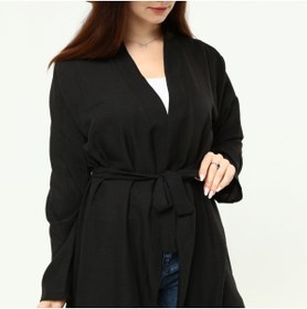 Resim CNG MODA Kadın Ayrobin Kuşaklı Kimono Kaftan 