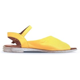 Resim Bueno Shoes Sarı Deri Kadın Düz Sandalet 01wn5001 