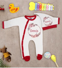 Resim Bitmeyen Kartuş Bk Kids Kişiye Özel Bebek Kıyafeti, Bebek Giyim Hediyesi, Tulum Zıbın Ve Kukuletalı Şapka Seti-6 