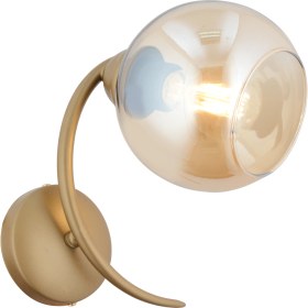 Resim Apliqa Pireal Tekli Eskitme Bal Camlı Modern Yatak Başı, Salon Aplik 