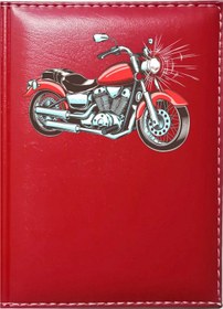 Resim Promosyon Denizi Motorsiklet 3 Görselli Kırmızı Ruhsat Kabı 