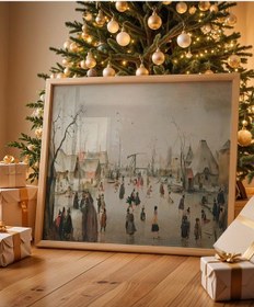 Resim Çerçevesiz Poster Kışın Bütünleşen Adımları 