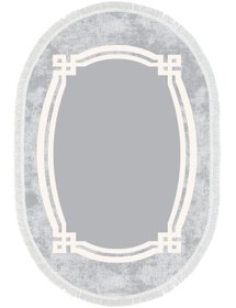 Resim Alanur Home Eko Trend Djt Yıkanabilir Kaymaz Taban Oval 3 Lü Yatak Odası Takımı 657m Modern Gri 