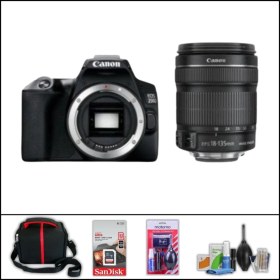 Resim Canon Eos 250 D + 18-135 mm Is Stm Kit Lens Fotoğraf Makinesi (Çanta + Sd Kart + Temizlik Kiti Hediyeli) 