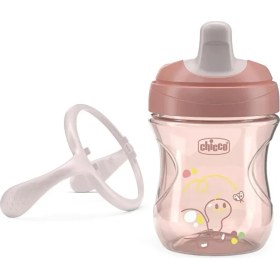 Resim Chicco Yarı Yumuşak Uçlu Alıştırma Bardağı 6+ Ay 200 ml Kız 